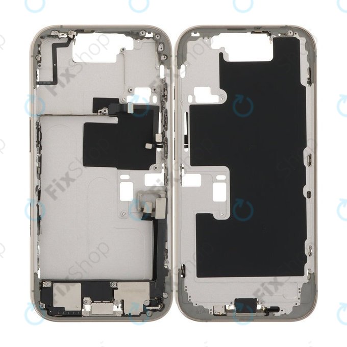 Apple iPhone 16 Pro - Srednji Okvir + Gumbi za Vklop, Glasnost in Kamero (Natural Titanium)