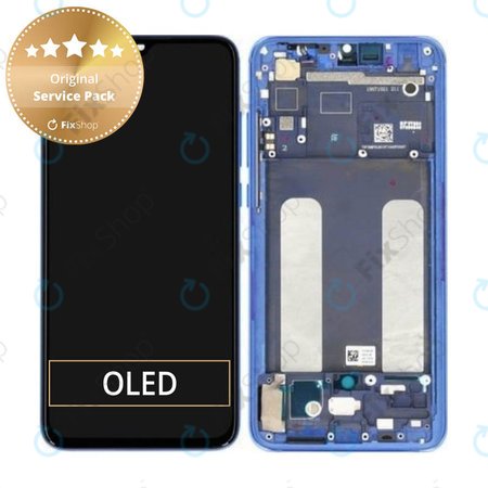 Xiaomi Mi 9 Lite - LCD zaslon + steklo na dotik + okvir (Aurora Blue) - 561010033033, 5600040F3B00 Genuine Service Pack