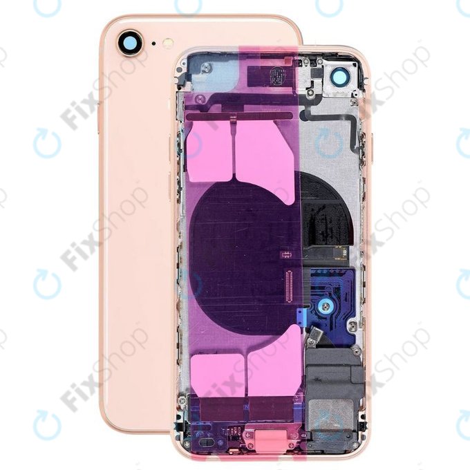 Apple iPhone 8 - Zadnje ohišje z majhnimi deli (Gold)