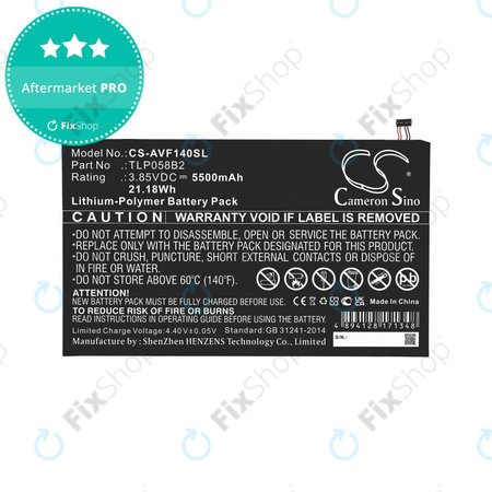 Baterija za Vodafone Tab Prime 7, 5500mAh, Li-Pol, 3.85V, TLP058B2, HQ