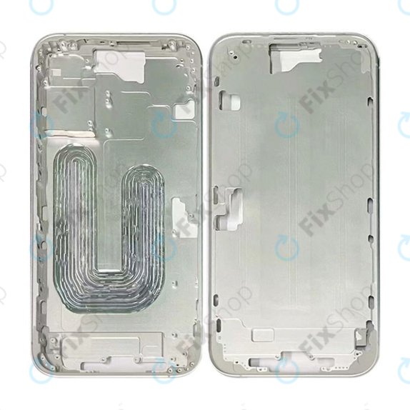 Apple iPhone 16 Plus - Srednji okvir + Gumbi za vklop + Glasnost (White)