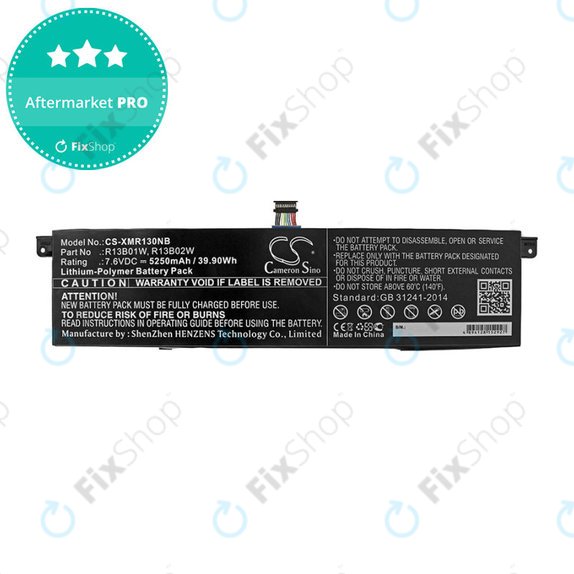 Baterija za Xiaomi Inchmi Aair 13.3, Xiaomi Mi Notebook Air 13.3 2018, 5250mAh, Li-Pol, 7.6V, R13B01W, HQ