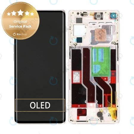 Oppo Find X3 Neo - LCD zaslon + steklo na dotik + okvir (Galactic Silver) - 4906178 Genuine Service Pack