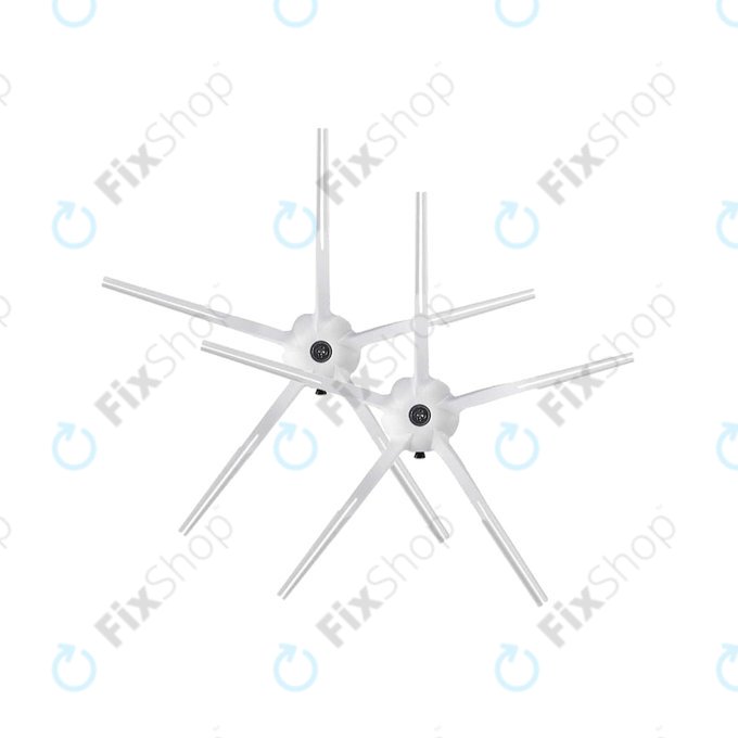 Xiaomi Roborock S4, S5 Max, S6, S6 MaxV, S6 Pure, S7, S7+, S7 MaxV, S7 Pro Ultra, Q7, Q7+, Q7 Max, Q7 Max+, T7S Plus , E4, E5, T4, T6, Xiaowa E3 - Stranska krtača (Bela) - 2 kosa