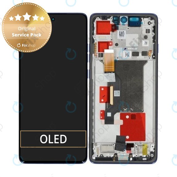 Motorola Edge 60 Pro - LCD zaslon + steklo na dotik + okvir (Dazzling Blue) - 5D68C30046 Genuine Service Pack