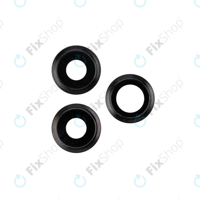 Apple iPhone 11 Pro, 11 Pro Max - Steklo za zadnjo kamero z okvirjem (Space Grey) - 3 kosi