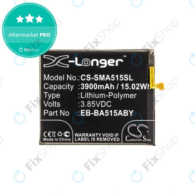 Baterija za Samsung A51 A515F, 3900mAh, Li-Pol, 3.85 V, EB-BA515ABY, HQ