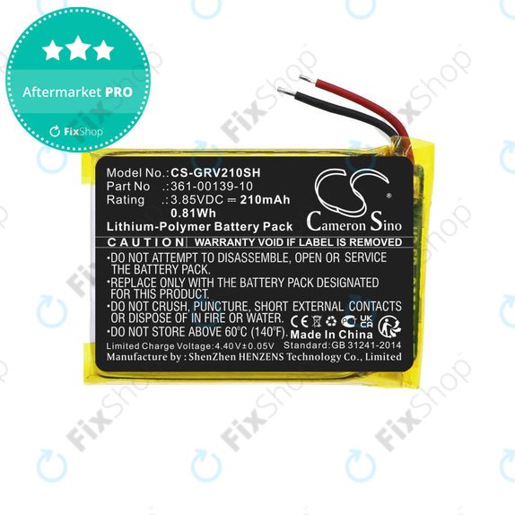 Baterija za Garmin Venu 2, 210mAh, Li-Pol, 3.85V, 361-00139-10, HQ