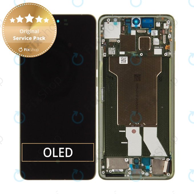 Zaslon za Motorola Edge 70, Steklo na dotik z okvirjem, Bronze Green, 5D68C31543, Genuine Service Pack