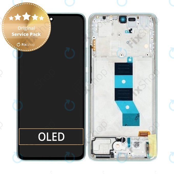 Xiaomi Redmi Note 14 5G 24094RAD4G - LCD zaslon + steklo na dotik + okvir (Coral Green) - 56001800O1700 Genuine Service Pack