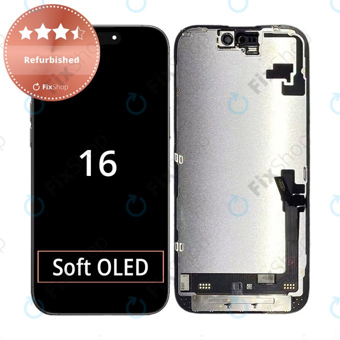Apple iPhone 16 - LCD zaslon + steklo na dotik + okvir Refurbished