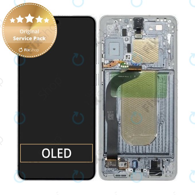 Samsung Galaxy S25 Edge - LCD zaslon + steklo na dotik + okvir (Titanium Silver) - GH82-37224A Genuine Service Pack