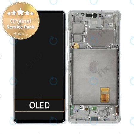 Samsung Galaxy S20 FE 5G G781B - LCD zaslon + steklo na dotik + okvir (Cloud White) - GH82-24214B, GH82-24215B, GH82-24215B, GH82-31320B Genuine Service Pack