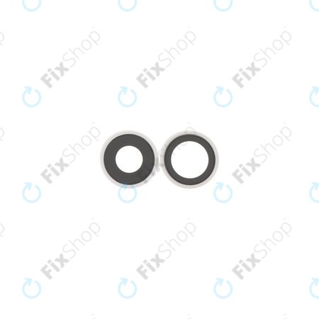 Apple iPhone 17 - Steklo zadnje kamere z okvirjem (White) - 2 kosa