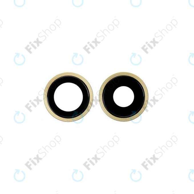 Apple iPhone 11 - Steklo za zadnjo kamero z okvirjem (Yellow) - 2 kosa