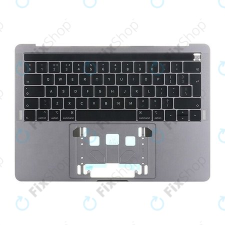 Apple MacBook Pro 13" A1989 (Mid 2018 - Mid 2019) - Zgornji okvir tipkovnice + tipkovnica UK + Touch Bar + mikrofon + zvočniki (Space Gray)