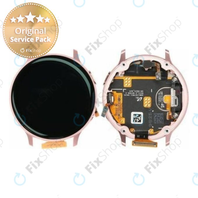Samsung Galaxy Watch Active 2 44mm - LCD zaslon + steklo na dotik + okvir (Pink Gold) - GH82-21125B Genuine Service Pack