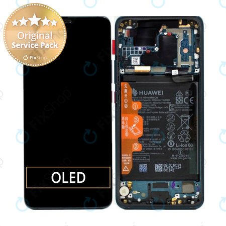 Huawei Mate 20 Pro - LCD zaslon + steklo na dotik + okvir + baterija (Emerald Green) - 02352GGB Genuine Service Pack