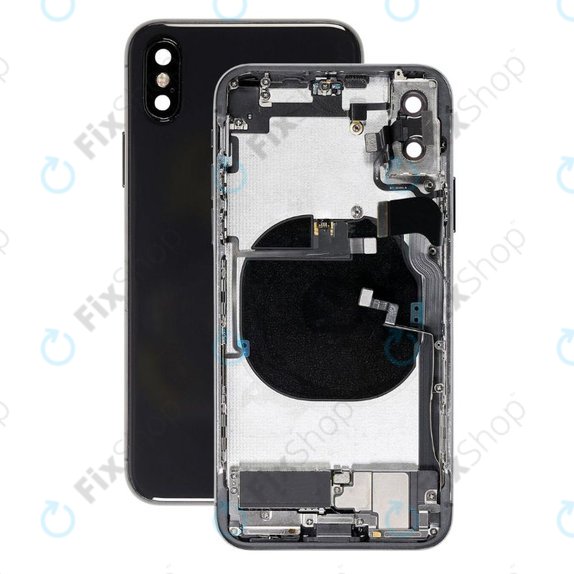 Apple iPhone XS - zadnje ohišje z majhnimi deli (Space Grey)