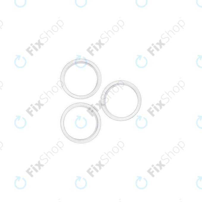 Apple iPhone 14 Pro, 14 Pro Max - Stekleni okvir zadnje kamere (Silver) - 3 kosi