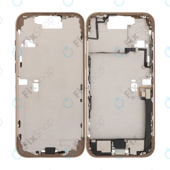 Apple iPhone 16 Pro Max - Srednji Okvir + Gumbi za Vklop, Glasnost in Kamero (Desert Titanium)
