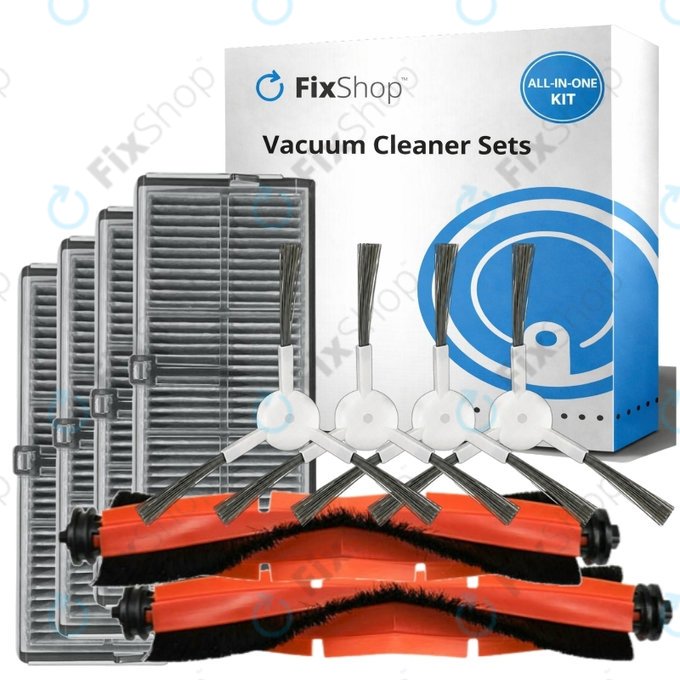 Komplet nadomestnih delov za Xiaomi Robot Vacuum H40 - Standard set XL (2x Glavna krtača, 4x Filter, 4x Stranska krtača)