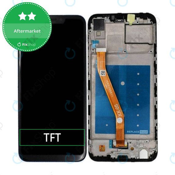 Huawei Honor Play COR-L29 - LCD zaslon + steklo na dotik + okvir (Black) TFT