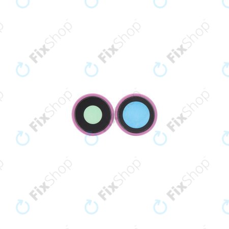 Apple iPhone 16, 16 Plus - Steklo zadnje kamere z okvirjem (Pink) - 2 kosa