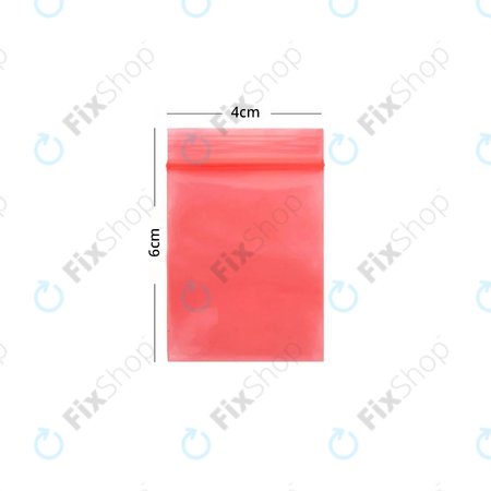 ESD antistatična vrečka z zadrgo (Red) - 4x6cm 100 kosov