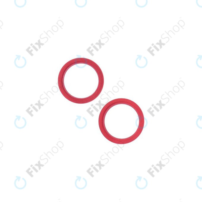Apple iPhone 13, 13 Mini - Stekleni okvir zadnje kamere (Red) - 2 kosa