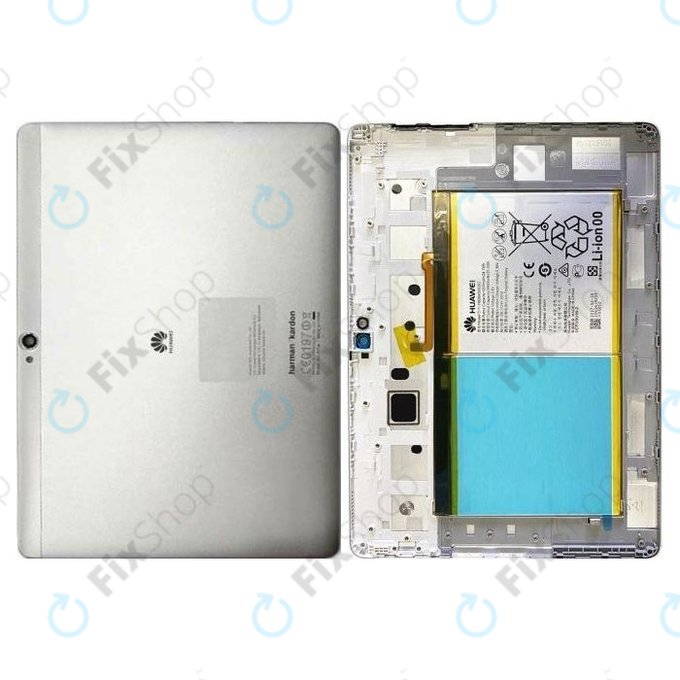 Huawei MediaPad M2 10.0 - Pokrov baterije + baterija (Moonlight Silver) - 02351PGS, 02351FMT, 02350NXP, 02351CWE Genuine Service Pack