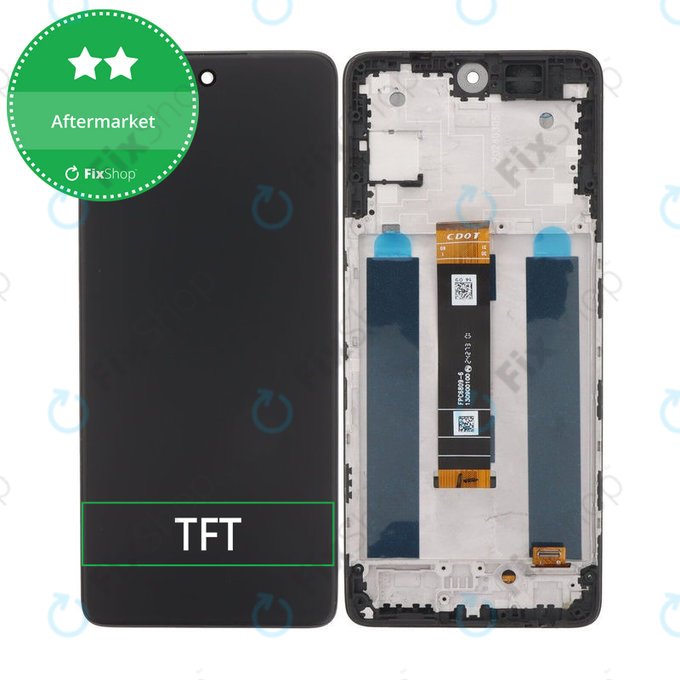 TCL 50 Pro NxtPaper - LCD zaslon + steklo na dotik + okvir (Matte Black) TFT