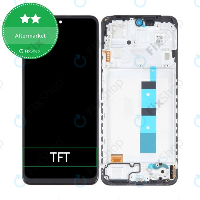 Xiaomi Redmi Note 12 - LCD zaslon + steklo na dotik + okvir (Onyx Grey) TFT