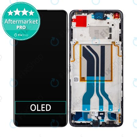 Realme GT 2 5G RMX3310 RMX3312 - LCD zaslon + steklo na dotik + okvir (Steel Black) OLED