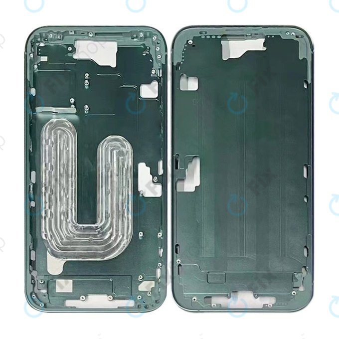 Apple iPhone 16 Plus - Srednji okvir + Gumbi za vklop + Glasnost (Teal)