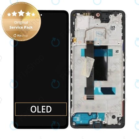 Xiaomi Redmi Note 12 Pro 5G - LCD zaslon + steklo na dotik + okvir (Midnight Black) - 5600010M1600 Genuine Service Pack