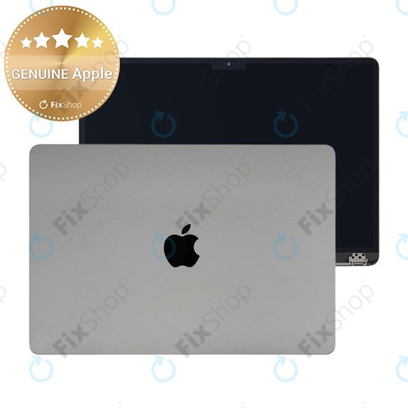 LCD zaslon za MacBook Air 15", A3114 (2024), s sprednjim steklom in pokrovom, Space Gray, 661-40259, Genuine Apple