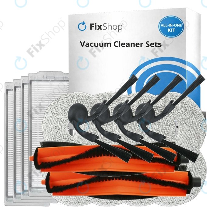 Komplet nadomestnih delov za Xiaomi Robot Vacuum S40 Pro (2x Glavna krtača, 4x Filter, 4x Stranska krtača, 8x Krpa za brisanje)