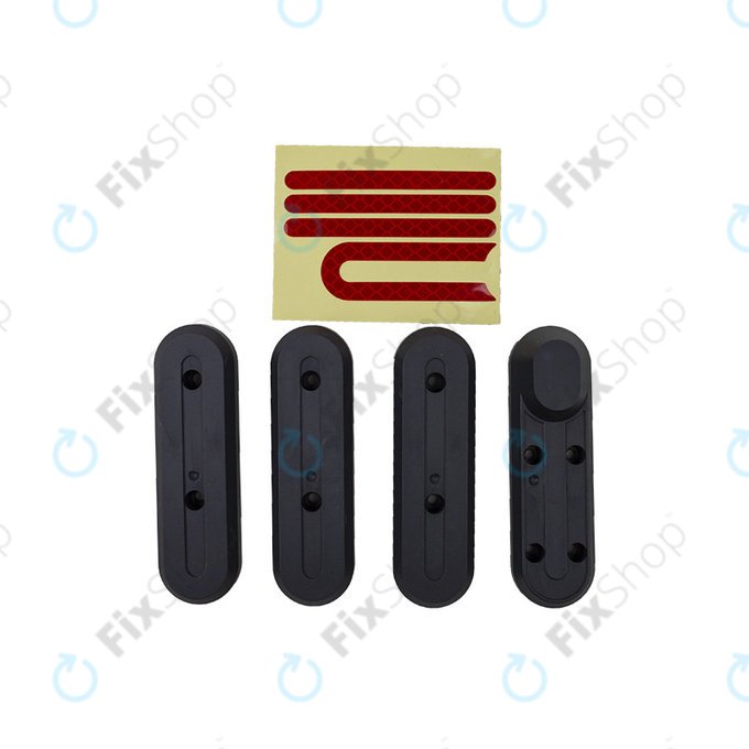 Xiaomi Mi Electric Scooter 2 M365, Pro -  Set Pokrovov Okvira Kolesa (4 kos) + Odsevna Nalepka (Rdeča)