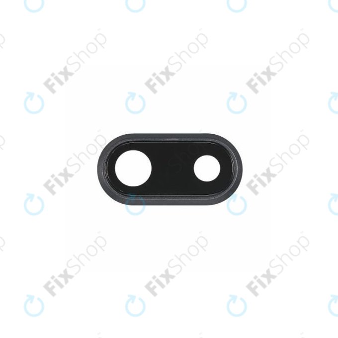 Apple iPhone 8 Plus - steklo zadnje kamere z okvirjem (Space Gray)