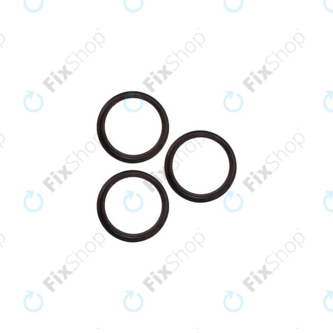 Apple iPhone 12 Pro - Stekleni okvir zadnje kamere (Graphite) - 3 kosi