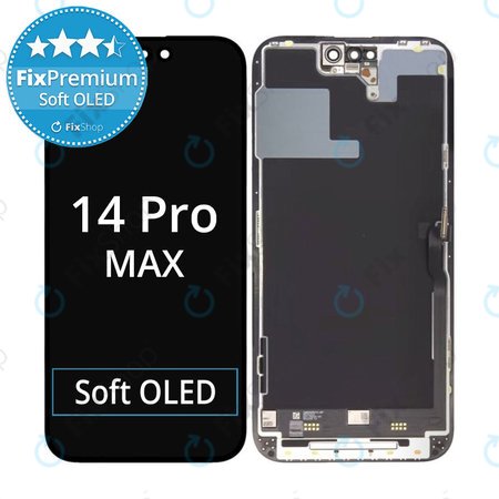 Apple iPhone 14 Pro Max - LCD zaslon + steklo na dotik + okvir Soft OLED FixPremium