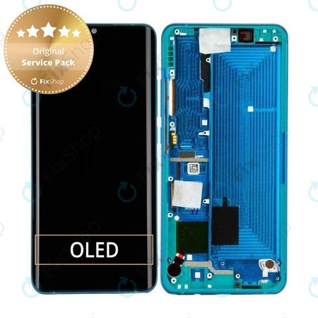 Xiaomi Mi Note 10, Mi Note 10 Pro - LCD zaslon + steklo na dotik + okvir (Aurora Green) - 56000100F400 Genuine Service Pack