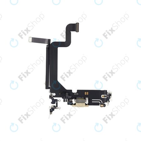 Apple iPhone 14 Pro Max - Konektor za polnjenje + Flex kabel (Gold)