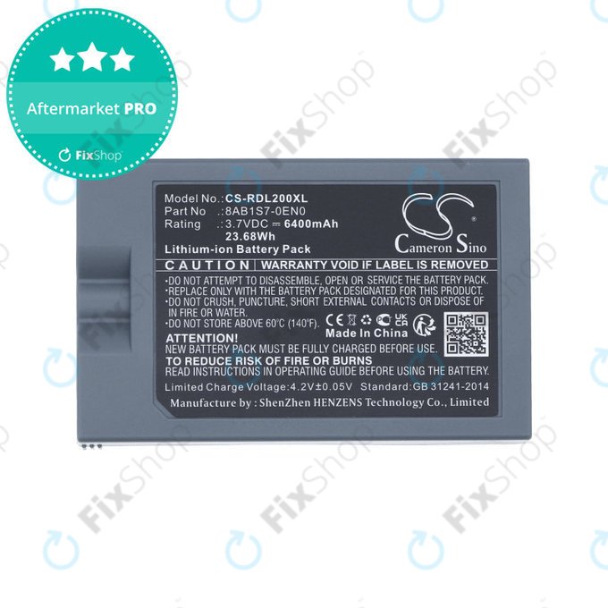 Baterija za Ring Video Doorbell 2, 3, 4, 6400mAh, Li-Ion, 3.7V, 8AB1S7-0EN0, HQ