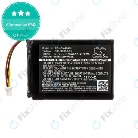 Baterija za Garmin Nüvi 40, 750mAh, Li-Ion, 3.7V, 361-00056-05, HQ