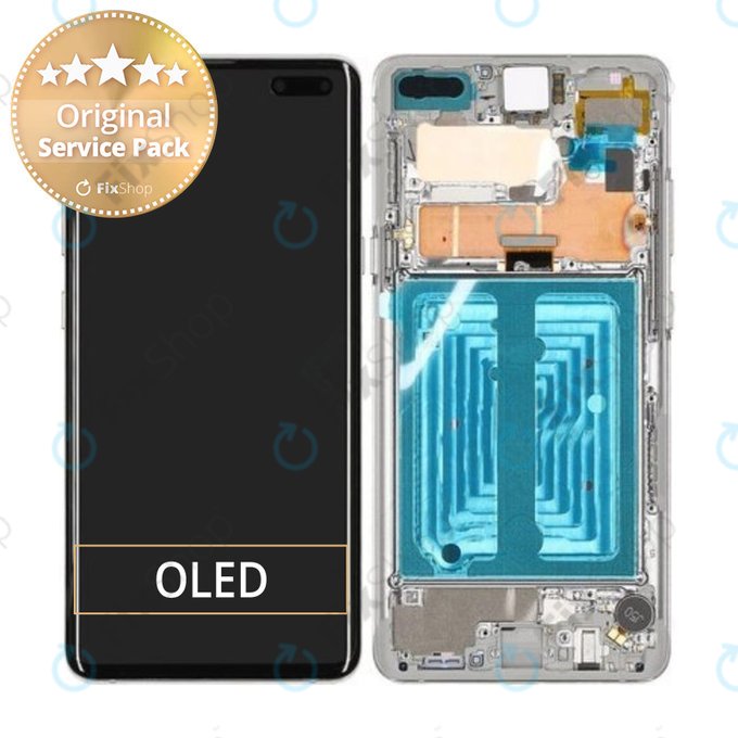 Samsung Galaxy S10 5G G977B - LCD zaslon + steklo na dotik + okvir (Majestic Black) - GH82-20442B Genuine Service Pack
