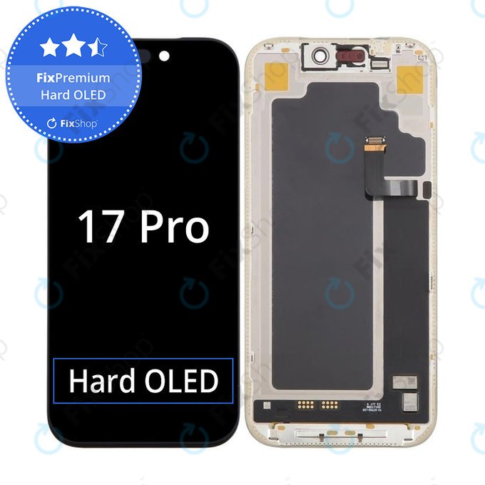 Apple iPhone 17 Pro - LCD zaslon + steklo na dotik + okvir Hard OLED FixPremium