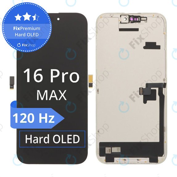 Apple iPhone 16 Pro Max - LCD zaslon + steklo na dotik + okvir Hard OLED FixPremium 120Hz