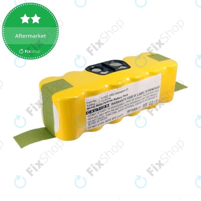iRobot Roomba 500, 600, 700, 800, 900-series, R3, Scooba 450, Vileda 137173 - Baterija 11702, GD-Roomba-500, VAC-500NMH-33 Ni-MH 14.4V 3500mAh